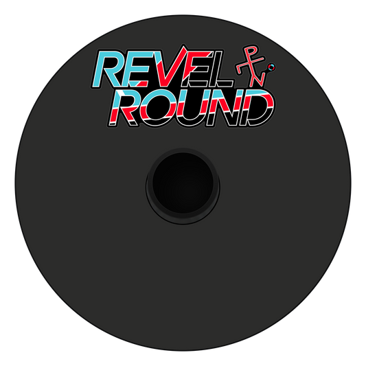Revel Round Game Set | Waterproof Surface | Black Finish | Red Blue Accents