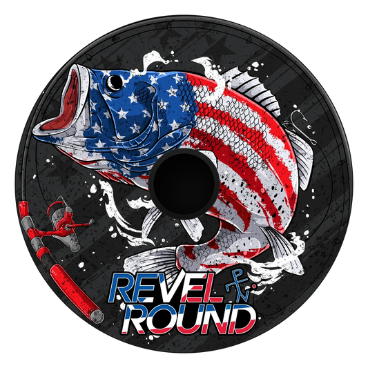 Revel Round Game Set | Stars And Stripes Bass | All Weather Ready | For Anglers