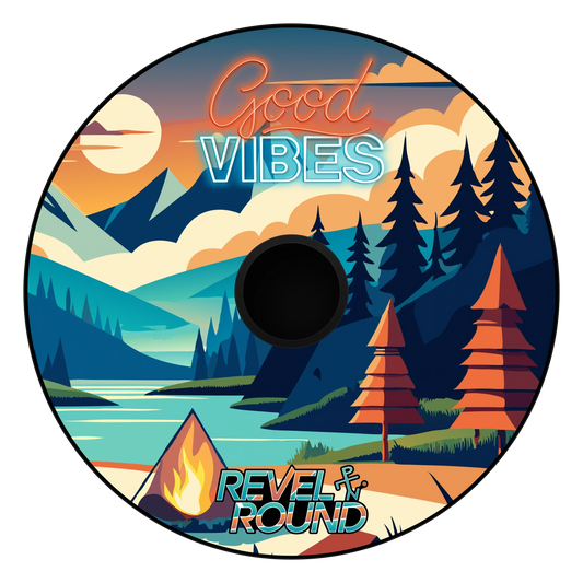 Revel Round Lawn Game Set | Good Vibes Edition | Sunset Alpine Designs