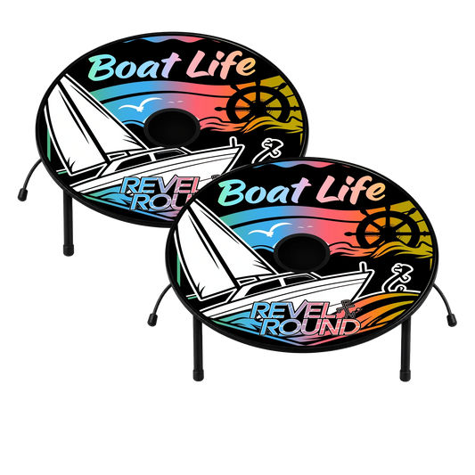 Lawn Toss Game | Nautical Sailboat | Durable Vinyl Material | Beach Party Toy