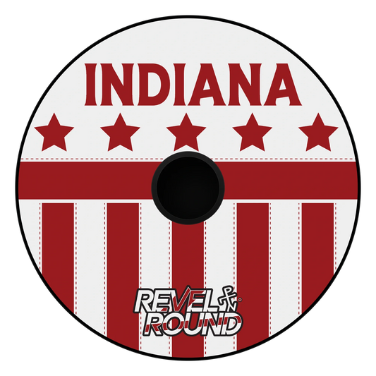 Revel Round Game Set | Indiana Edition | Star Stripe Pattern | Tailgate Ready