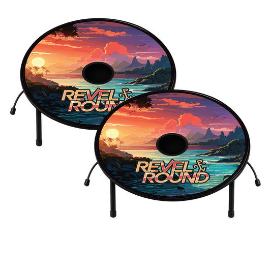 Round Game Set | Outdoor Play | Durable Build | Sunset Coast Edition