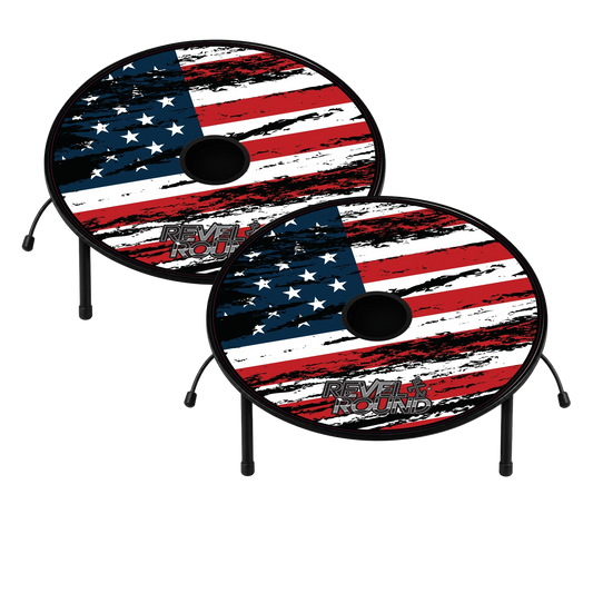 Revel Round Game Set | Heavy Vinyl Targets | 18 Inch Discs | Backyard Family
