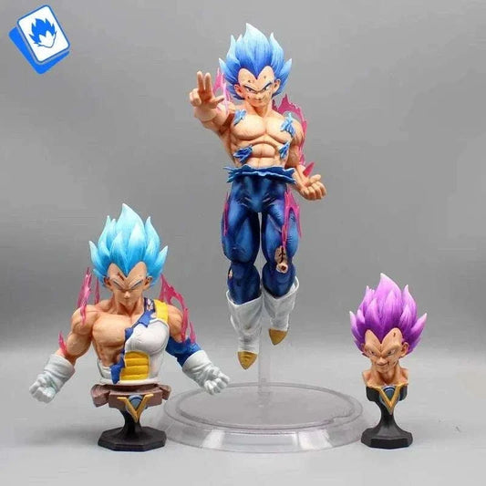 Vegeta Ultra Ego and Super Saiyan Blue Swappable Heads Anime Figure, Dragon Ball Z Action Figurines