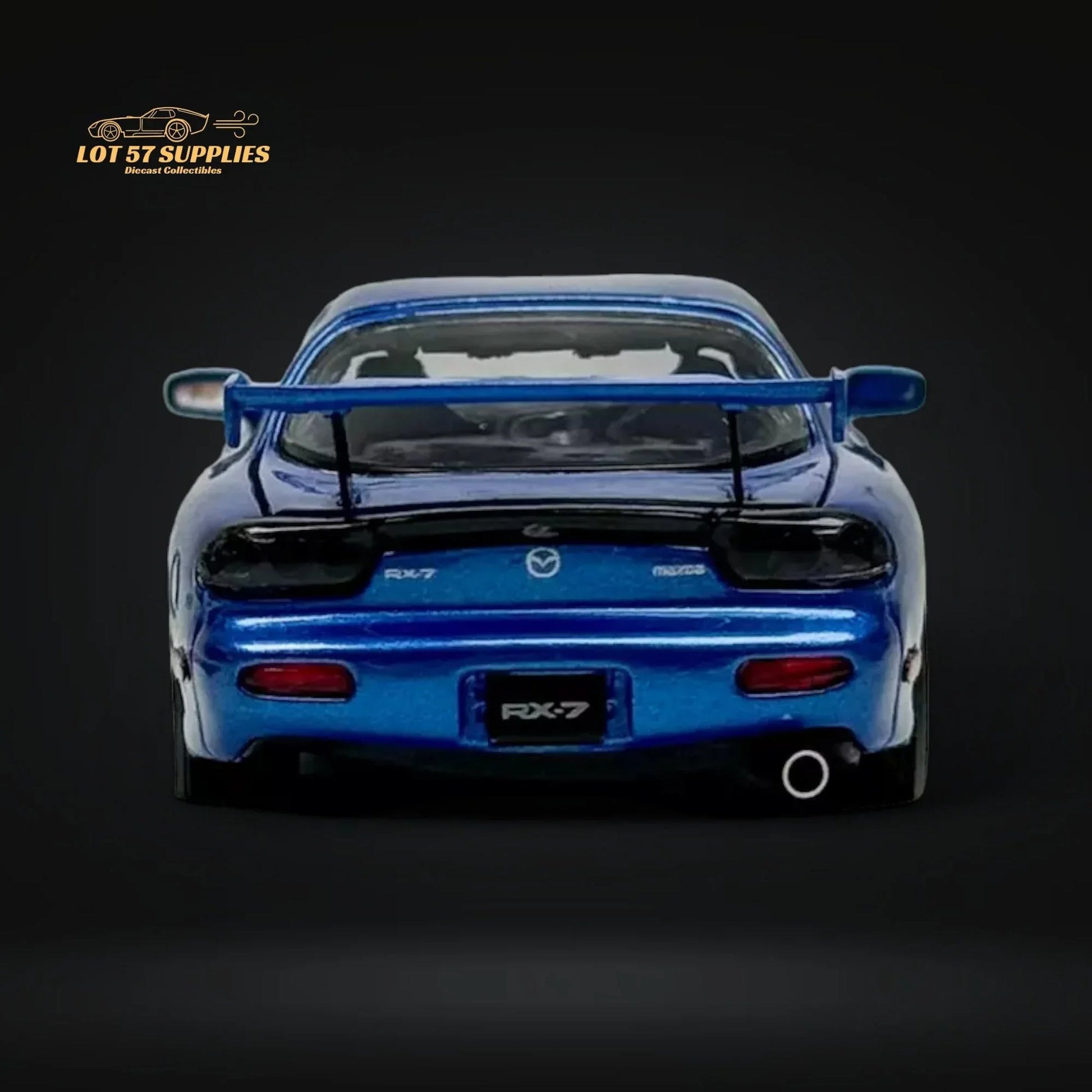 PGM Mazda RX-7 FD3S Metallic Blue Fully Openeable Luxury Base 1:64 - ToylandEU