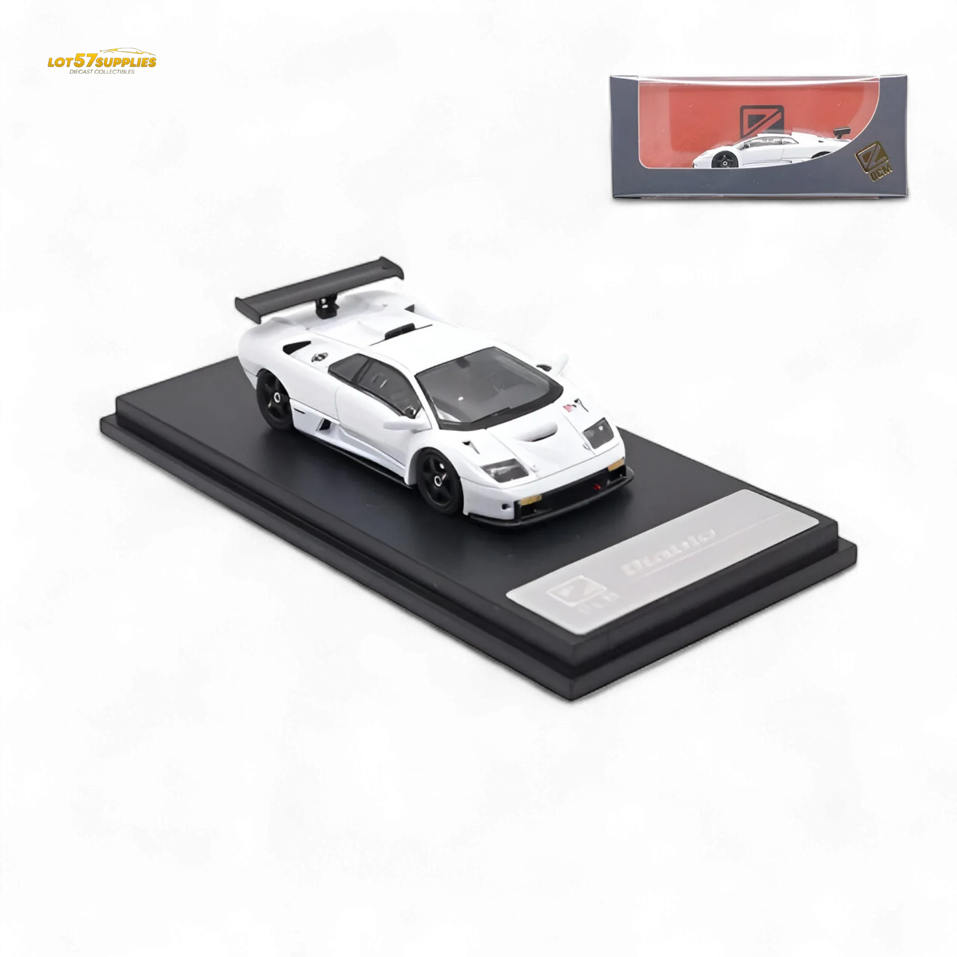 DCM Lamborghini Diablo GT-R White Diecast Model 1:64 Limited to 500 Pcs - ToylandEU