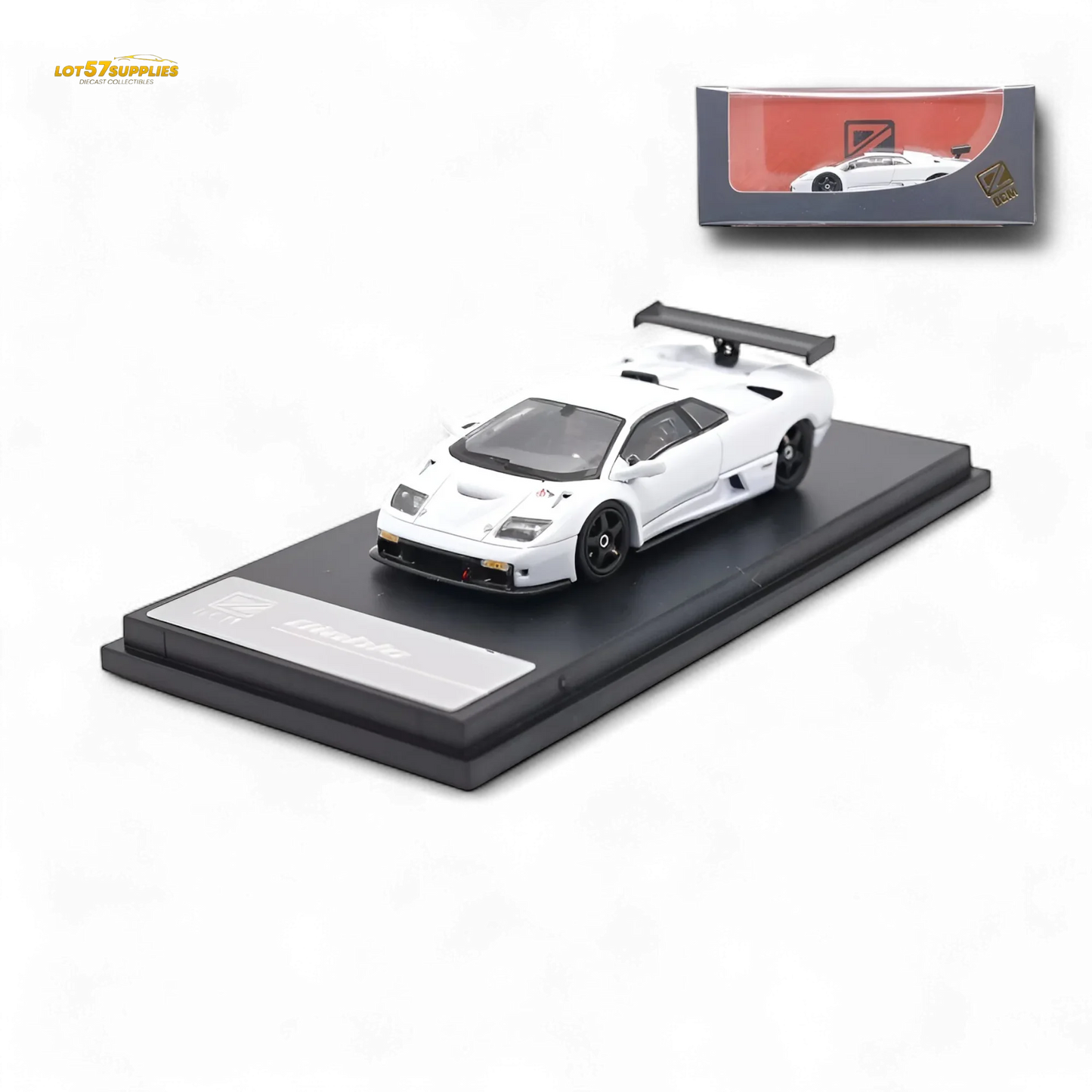 DCM Lamborghini Diablo GT-R White Diecast Model 1:64 Limited to 500 Pcs - ToylandEU