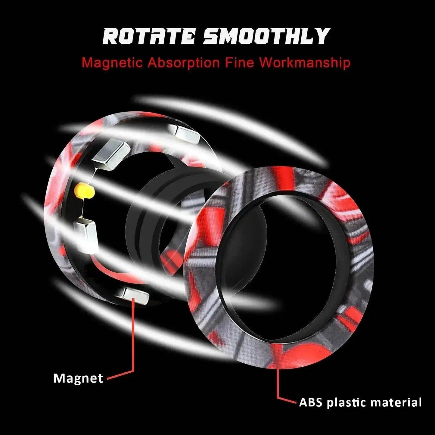  sell well 3pc stress reduction magnetic ring toy, color ring toy, ADHD anxiety relief stress reduction ring Holiday gift -  ToylandEU™
