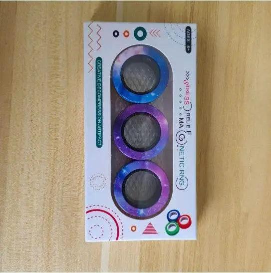  sell well 3pc stress reduction magnetic ring toy, color ring toy, ADHD anxiety relief stress reduction ring Holiday gift -  ToylandEU™