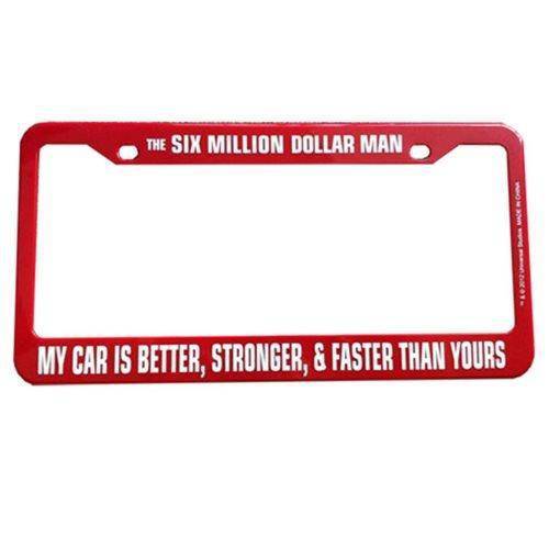 Six Million Dollar Man License Plate Frame Enhances Car Style