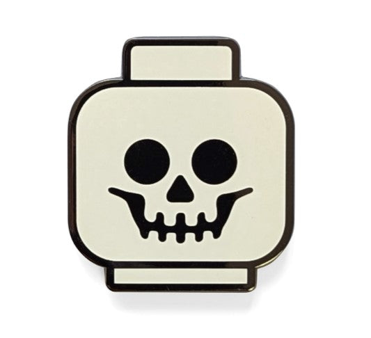 LEGO® Skeleton Head Enamel Snap Button | Snap Closure | Ages 6+
