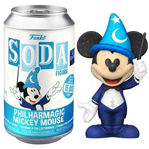 Funko Soda Philharmagic Mickey Mouse (Diamond Collection, Opened) - 2022 D23 Expo Exclusive **Chase, Sticker Peeling** - ToylandEU