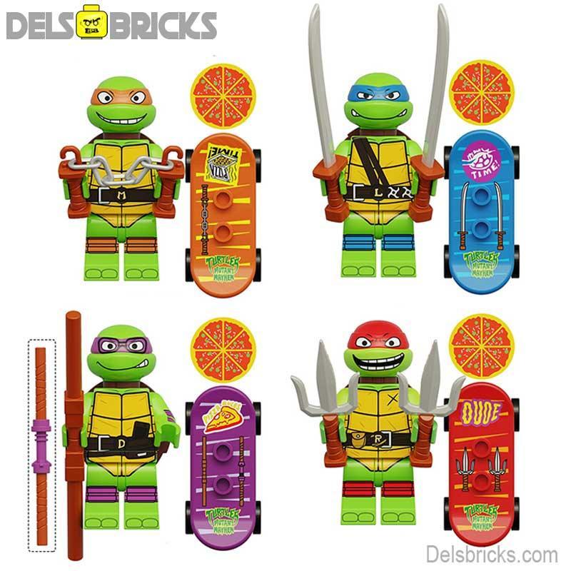 Teenage Mutant Ninja Turtles Mutant Mayhem set of 4 Lego Minifigures Custom Toys 2 - ToylandEU