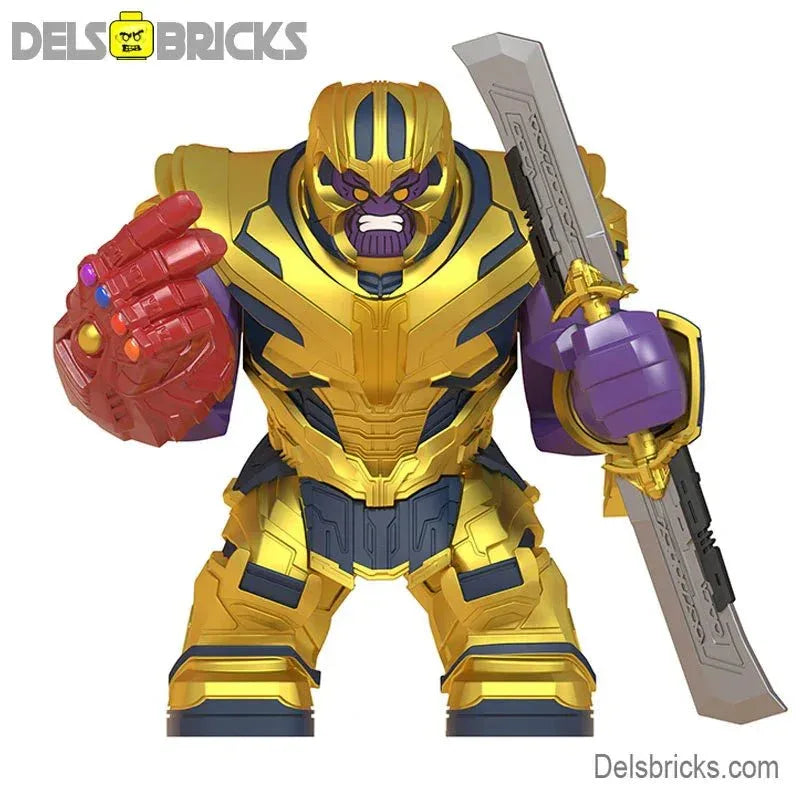 Thanos Lego Minifigure With Infinity Gauntlet Large Size Collectible - ToylandEU