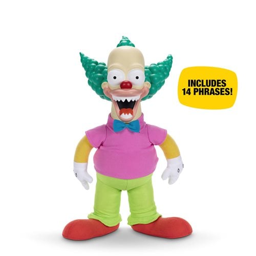 Krusty The Clown Talking Plush Doll Simpsons Huggable