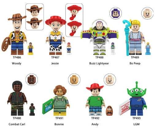 Toy Story Minifigure Set Of 8 | S2 | Detailed Prints