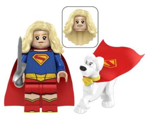 Supergirl with dog s1 | Custom Minifigure | ABS Plastic