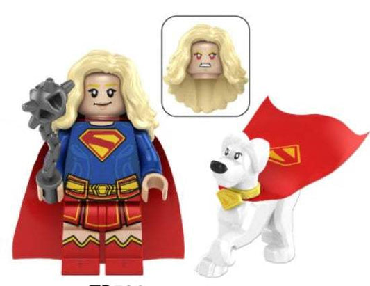 Supergirl with dog s3 | Custom Minifigure | ABS Plastic