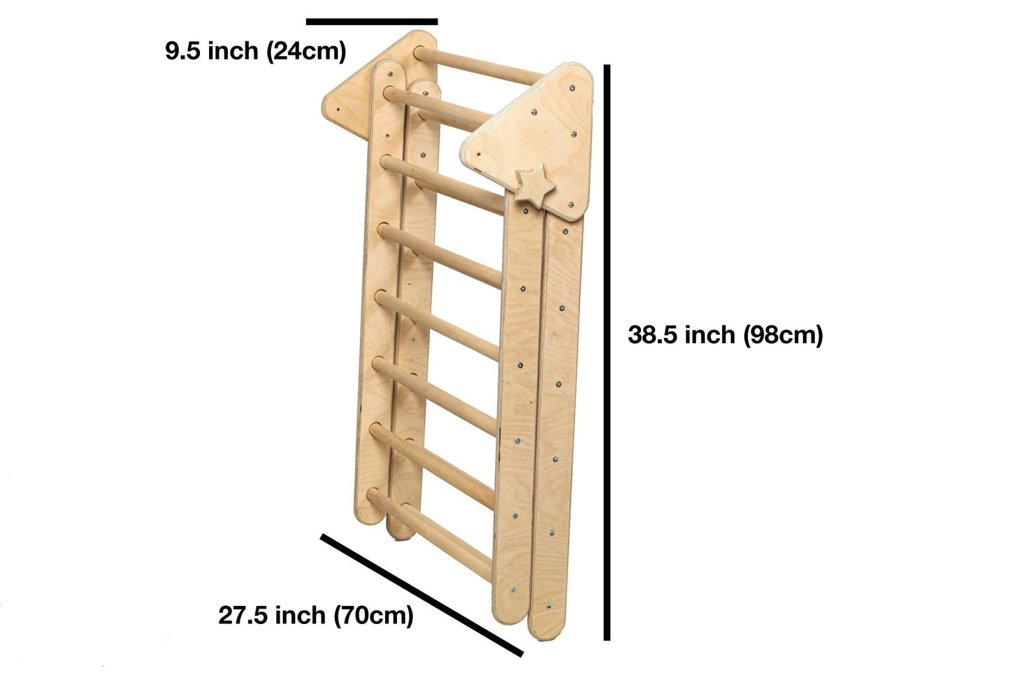 Foldable Climbing Triangle with Ramp and Rockwall/Side Slide - ToylandEU