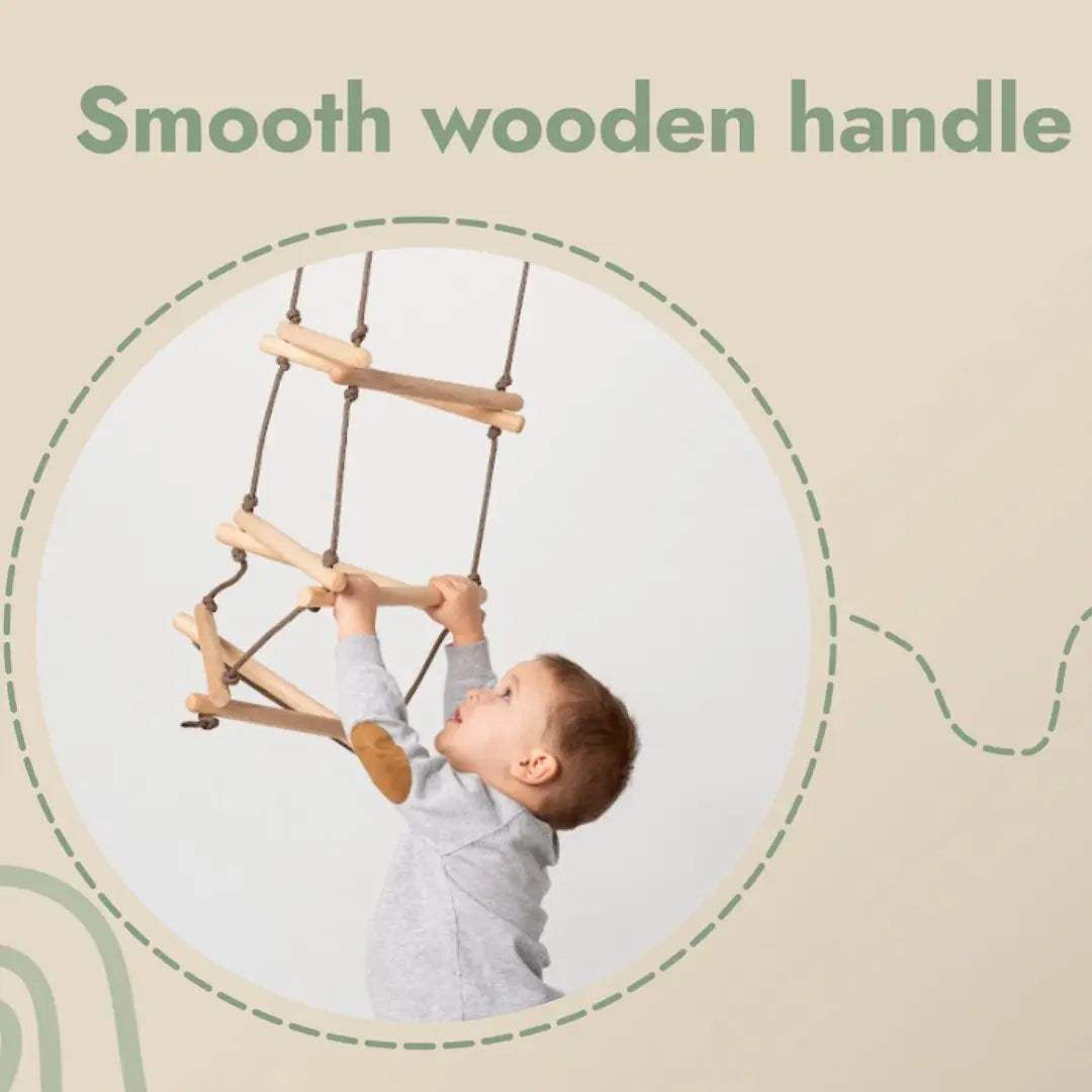 Triangle Rope Ladder | Heavy Duty Wood Rope | Adjustable Heights For Kids