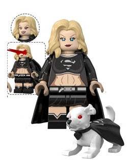 Supergirl in Black Duo | Custom Minifigure | ABS Plastic
