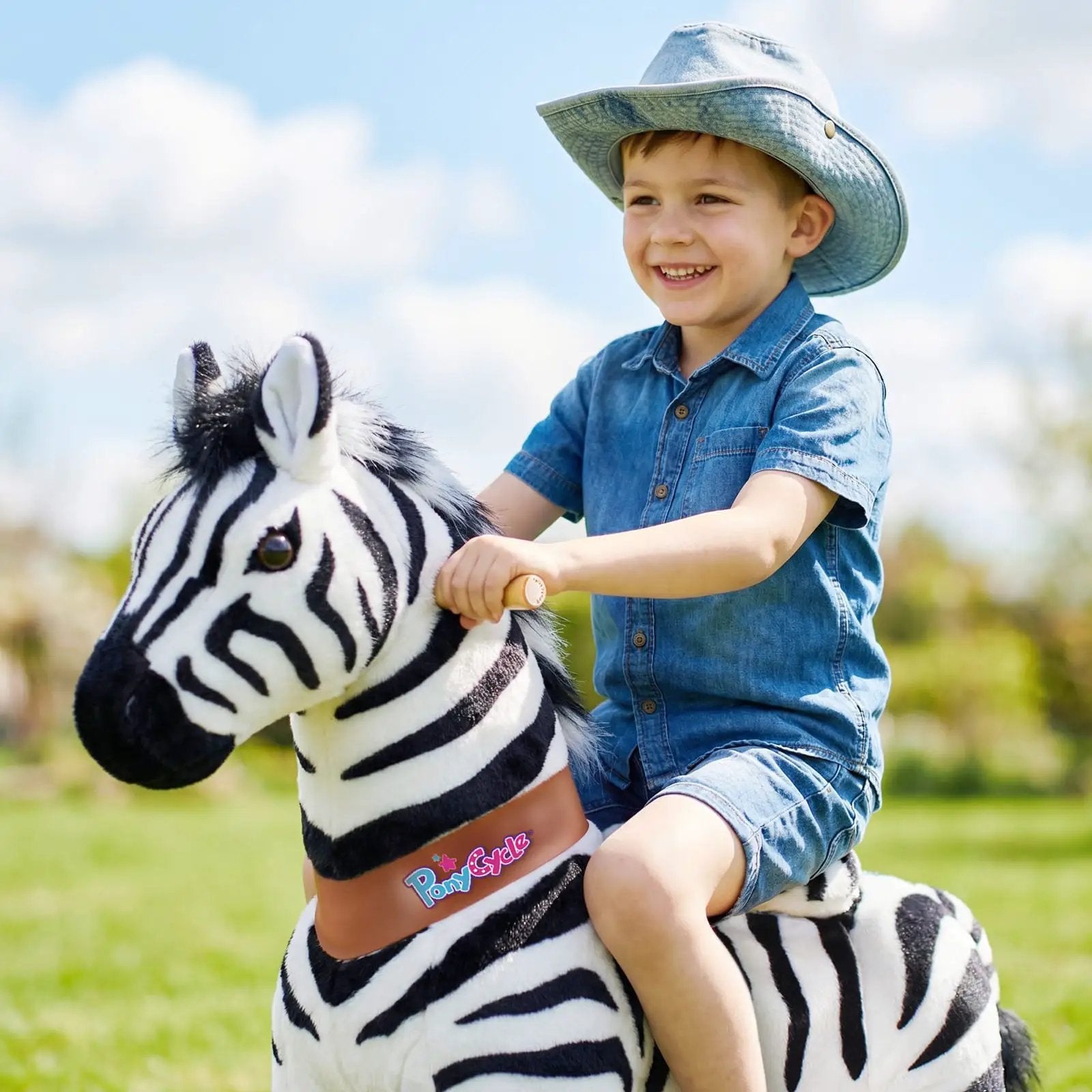 Model U® Zebra Ride-On Toy Age 4–7 - PonyCycle, Inc.