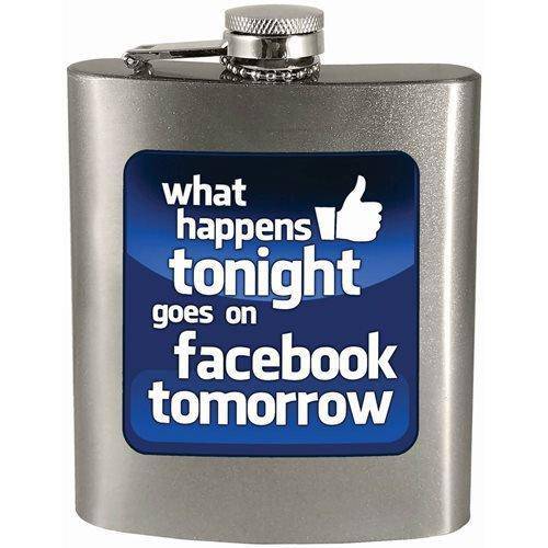 Facebook Tomorrow 7oz Stainless Steel Hip Flask Durable Gift