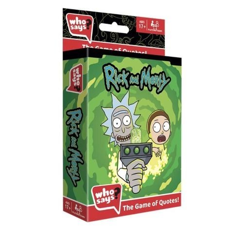 Rick and Morty Card Game Who Said It Edition Deluxe