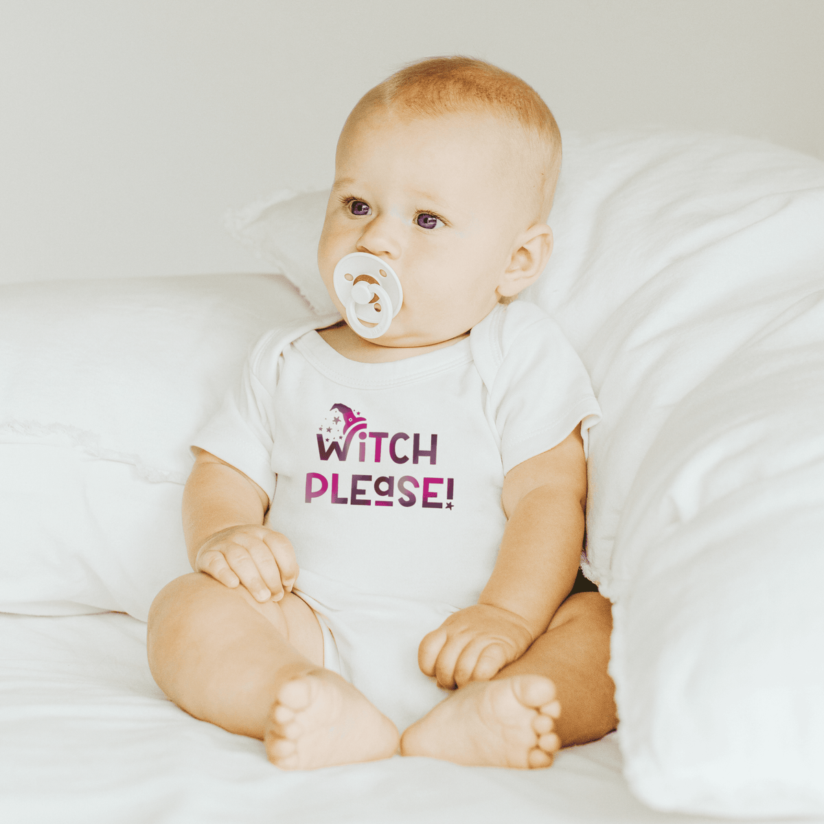 Graphic Bodysuit | Organic Cotton | Easy Snaps | Baby Witch Design
