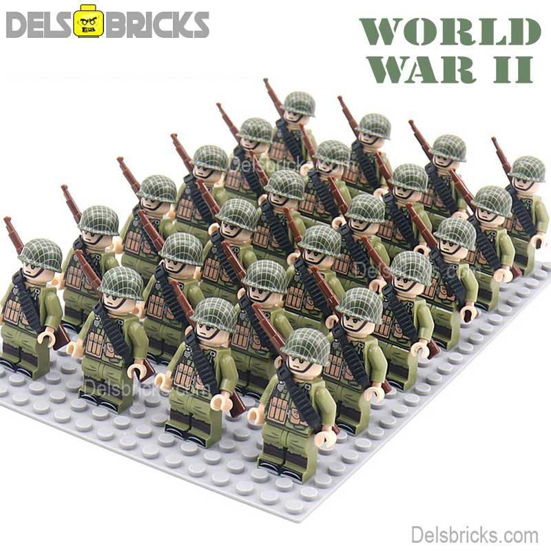 World War II Lego Minifigures Soldiers 24 Collectible Set - ToylandEU