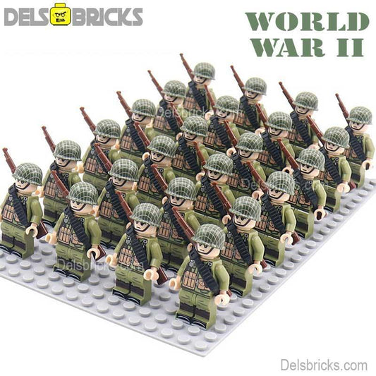 World War II Lego Minifigures Soldiers 24 Collectible Set - ToylandEU