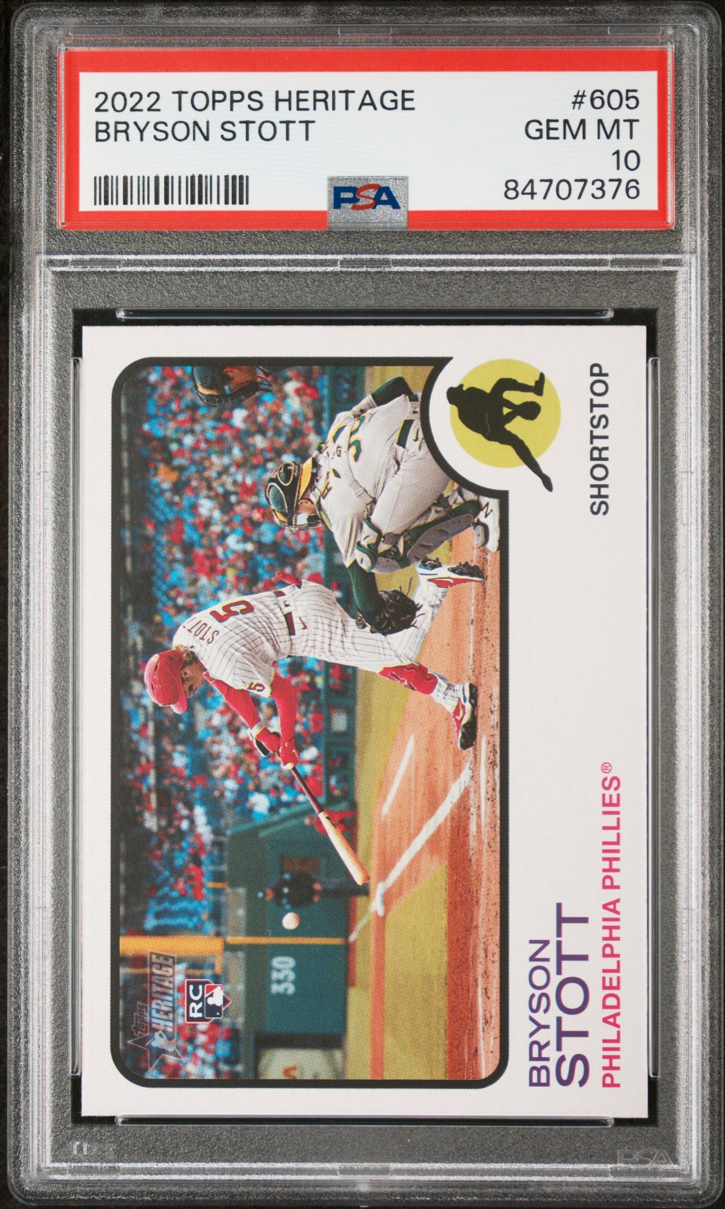 Bryson Stott 2022 Topps Heritage PSA 10 Rookie Card