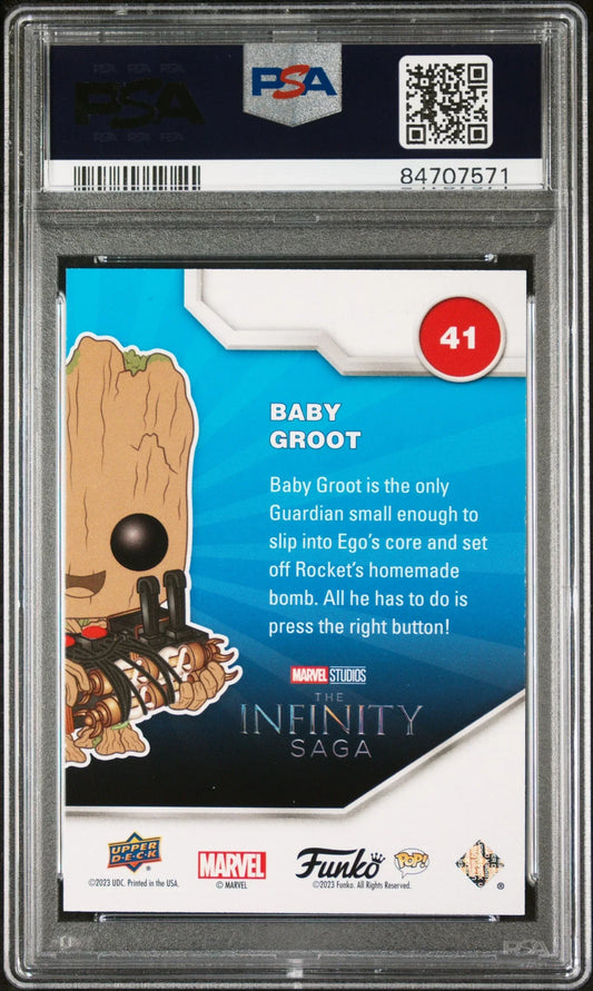 2023 UPPER DECK FUNKO POP MARVEL BABY GROOT PATINA #41 PSA 10 - ToylandEU