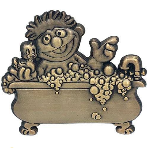 Licensed Sesame Street Enamel Pin Ernie Rubber Ducky Bath Time