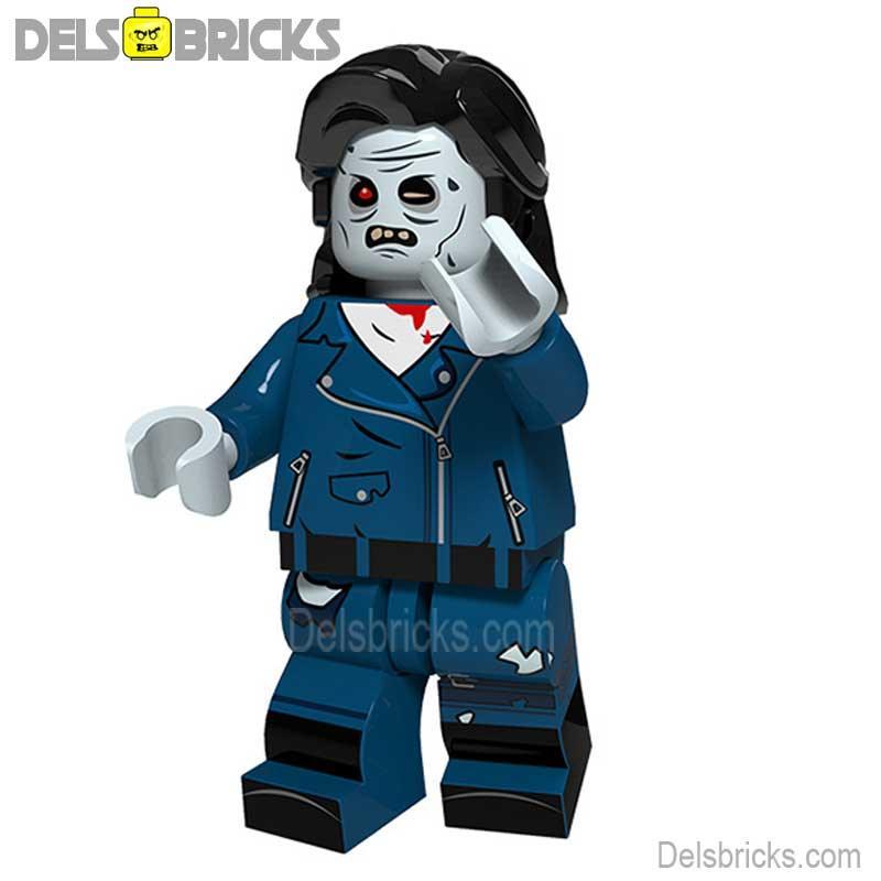 Zombie In Blue Outfit Lego Minifigures Custom Horror Toys - ToylandEU