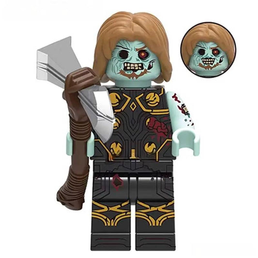 Zombie Thor from Marvel Zombies Lego Marvel Minifigures Custom Toys 4 - Minifigure Toys